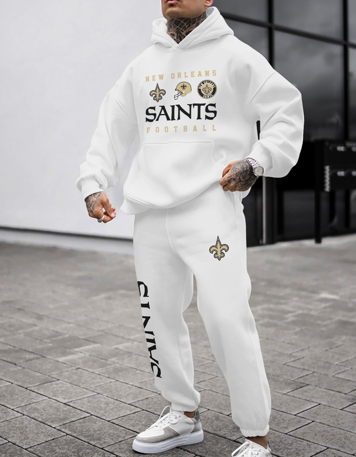 New Orleans Saints Combo Pullover Hoodie And Sweatpants AZBTPHSP000167