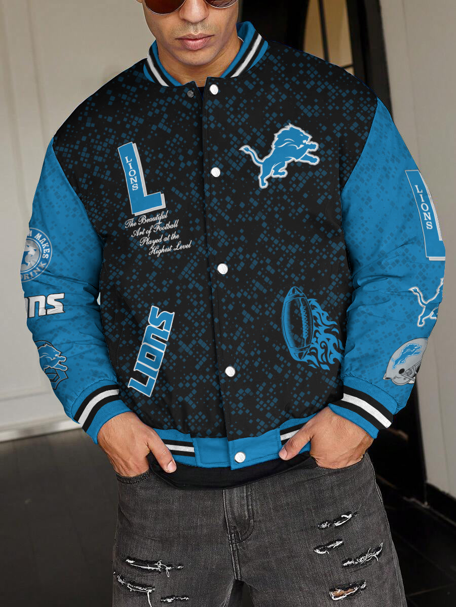 Detroit Lions National Football League Varsity Jacket AZBTVJK000417