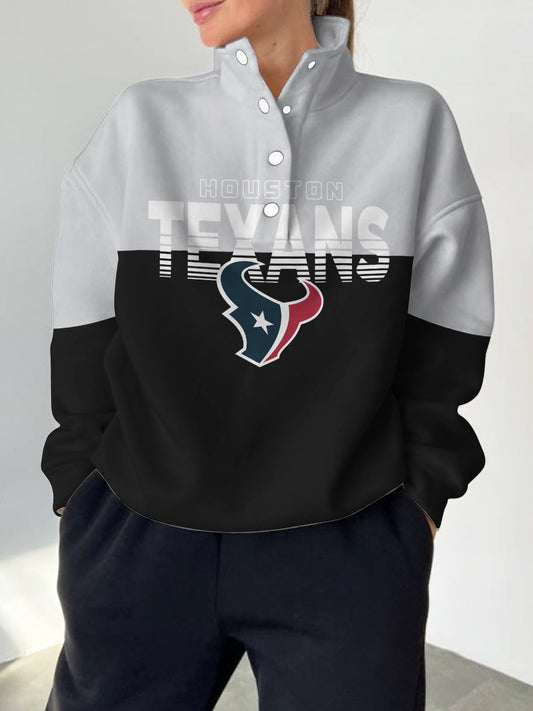 Houston Texans Casual Colorful Stand Collar Sweatshirt AZBTSCSW000233