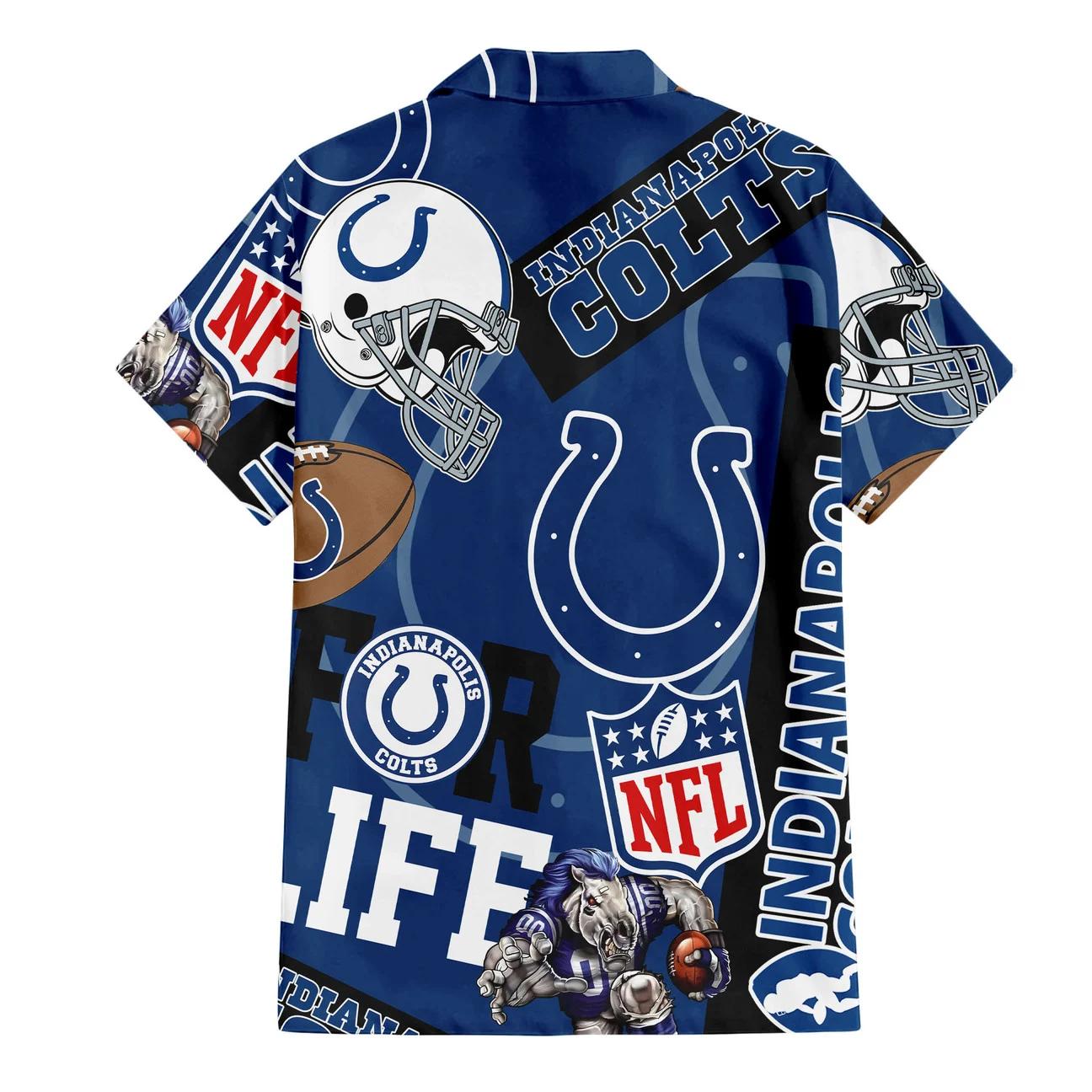 Indianapolis Colts Custom Limited Edition For Life Hawaiian Shirt and Shorts AZHAHWSS000264