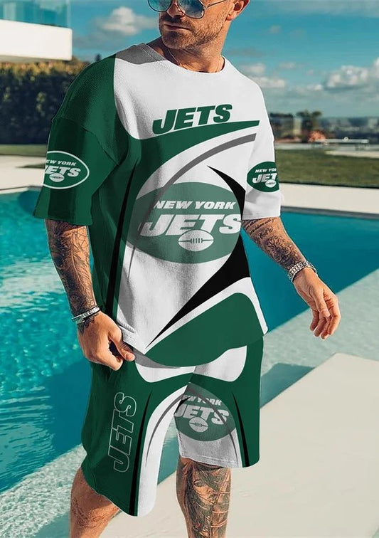 New York Jets T-shirt and shorts AZTS046