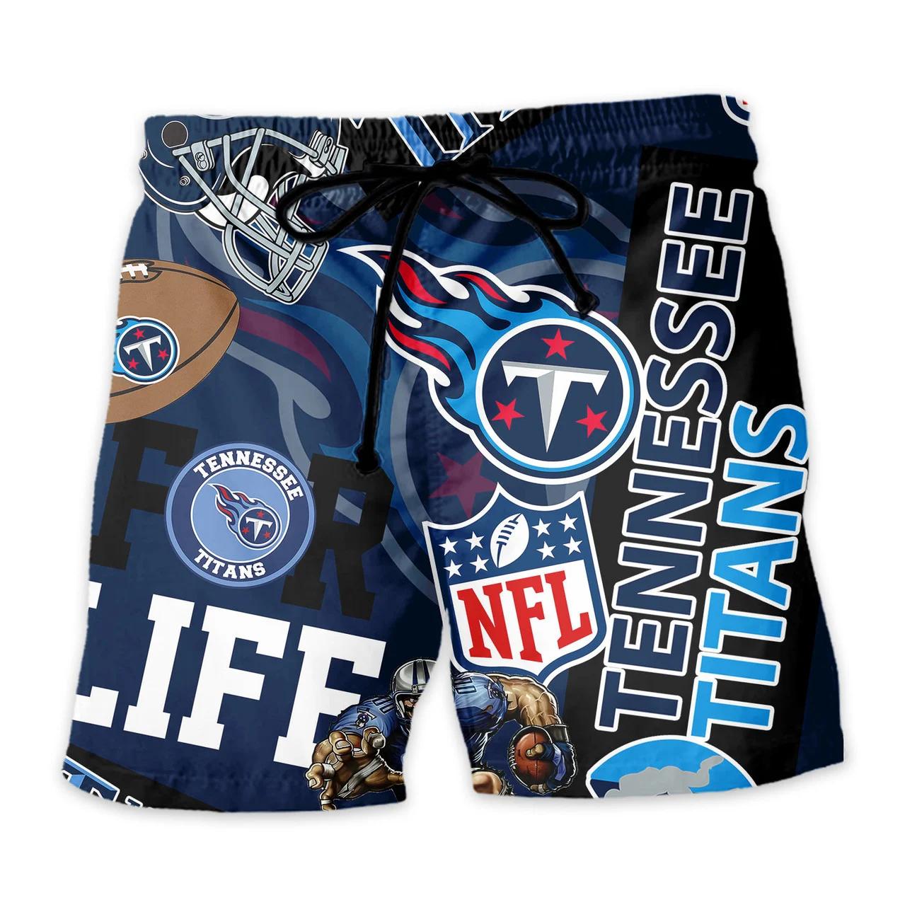 Tennessee Titans Custom Limited Edition For Life Hawaiian Shirt and Shorts AZHAHWSS000266