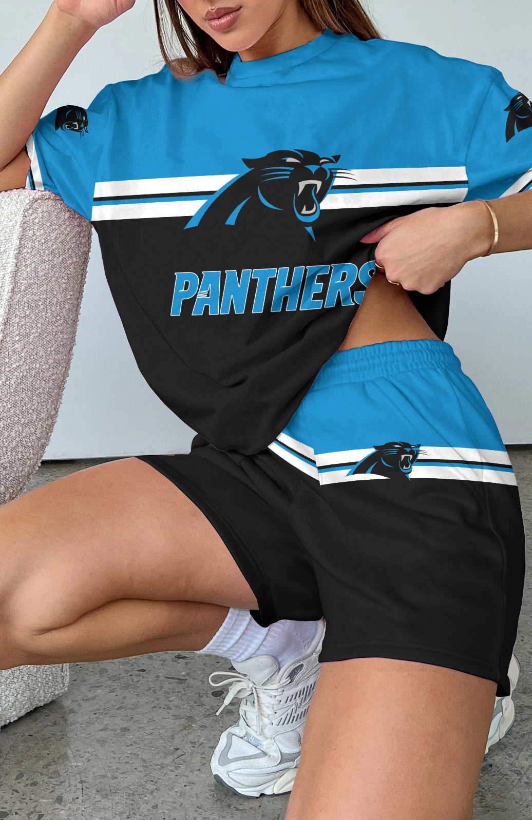 Carolina Panthers Limited Edition Top And Shorts Two-Piece Suits