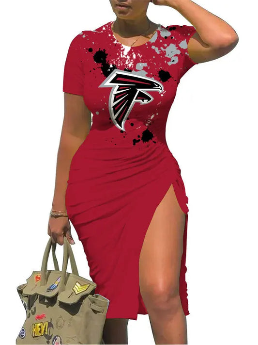 Atlanta Falcons Slit Bodycon Dress  AZBTSBD000086