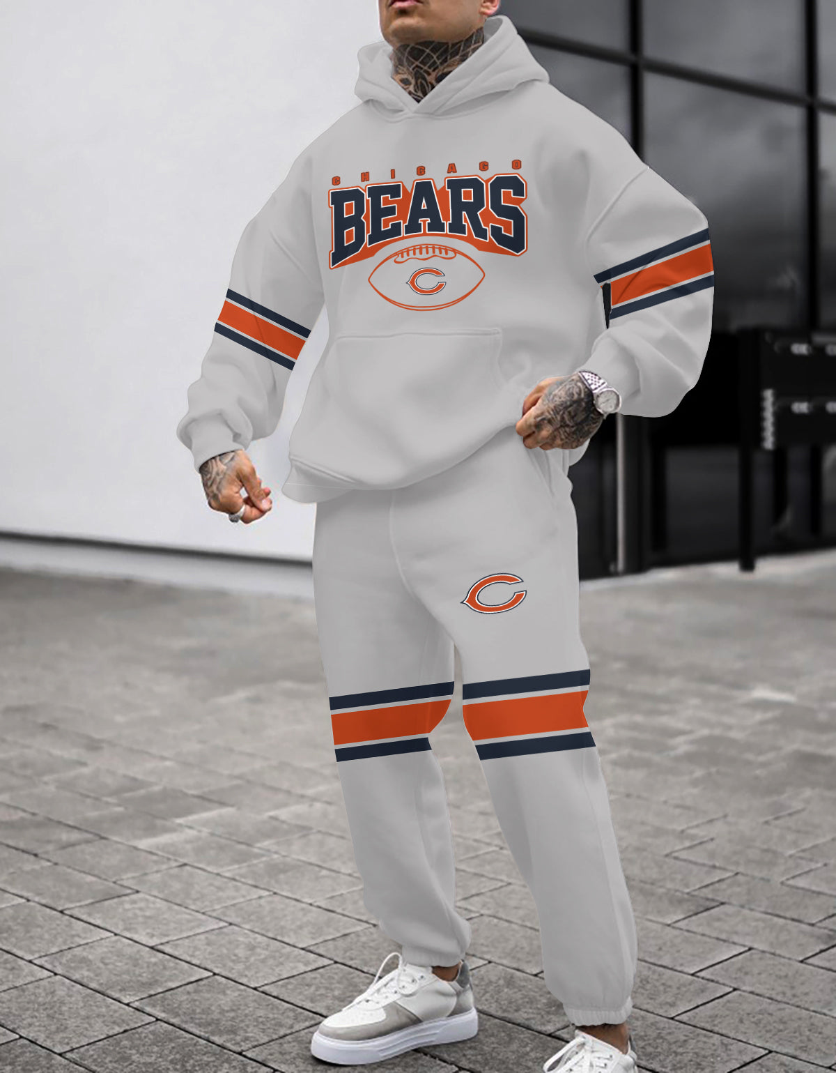 Chicago Bears Combo Pullover Hoodie And Sweatpants AZBTPHSP000226