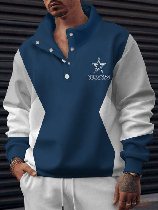 Dallas Cowboys Casual Colorful Stand Collar Sweatshirt AZBTSCSW000505