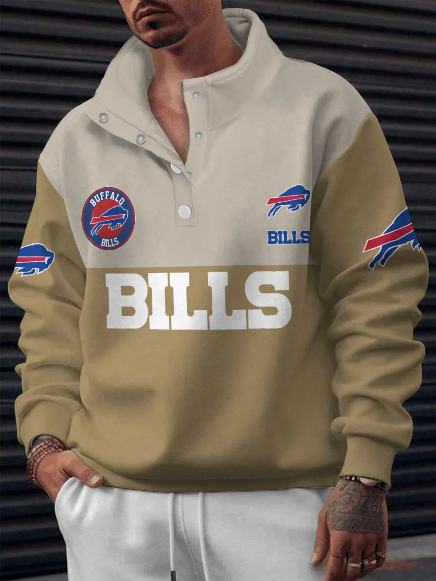 Buffalo Bills Casual Colorful Stand Collar Sweatshirt AZBTSCSW000508