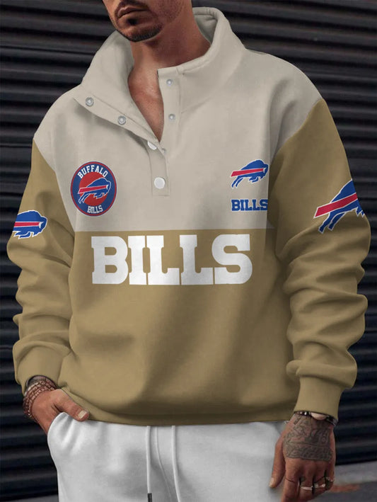 Buffalo Bills Casual Colorful Stand Collar Sweatshirt AZBTSCSW000508