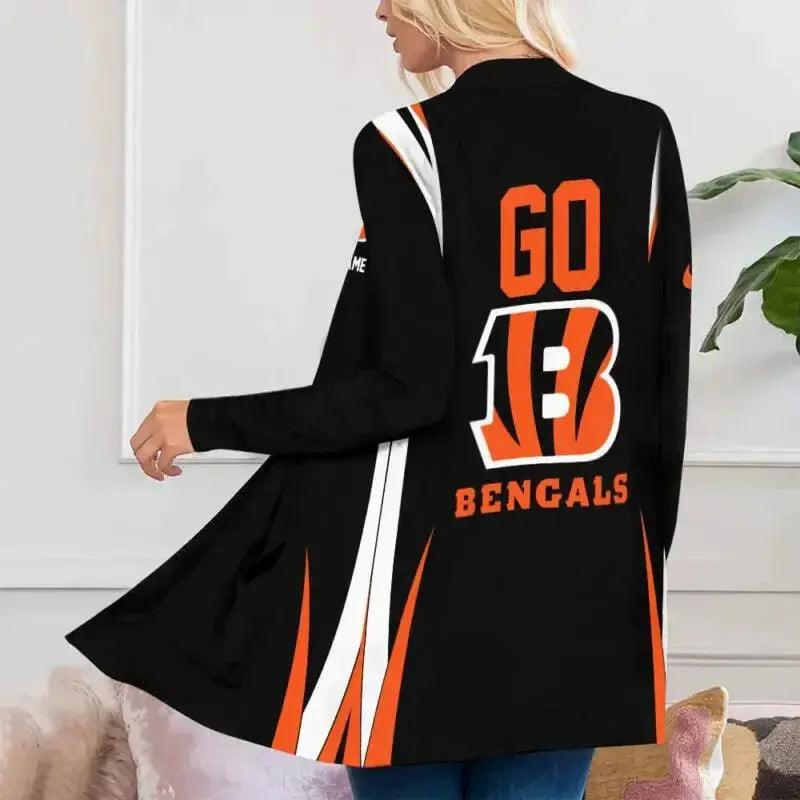 Cincinnati Bengals Women Patch Pocket Cardigan BT036