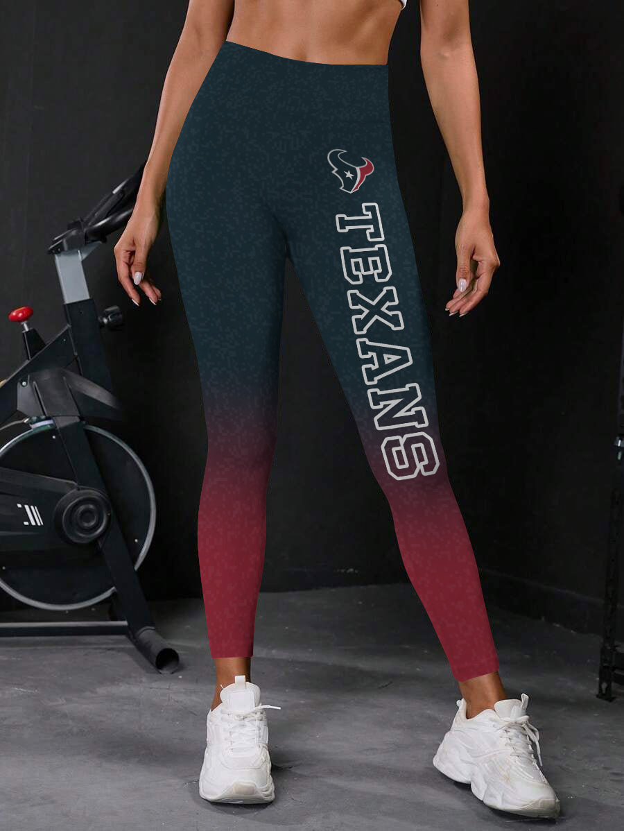Houston Texans High Waist Push Up Printed Leggings (4)