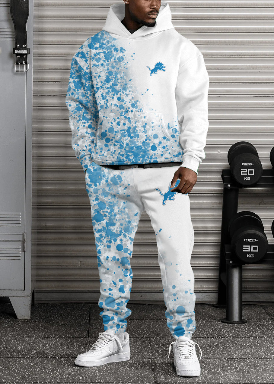 Detroit Lions Combo Pullover Hoodie And Sweatpants AZBTPHSP000199