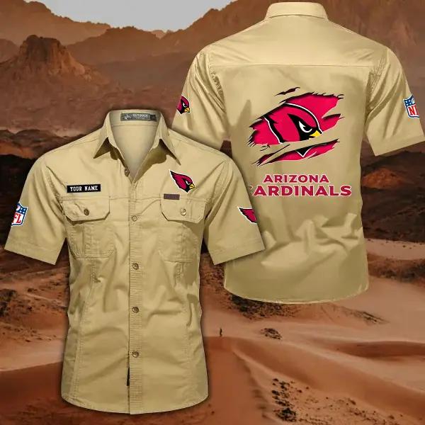Arizona Cardinals Men’s Short Sleeve Cargo Shirts New 2025 AZBT2DCGS000001