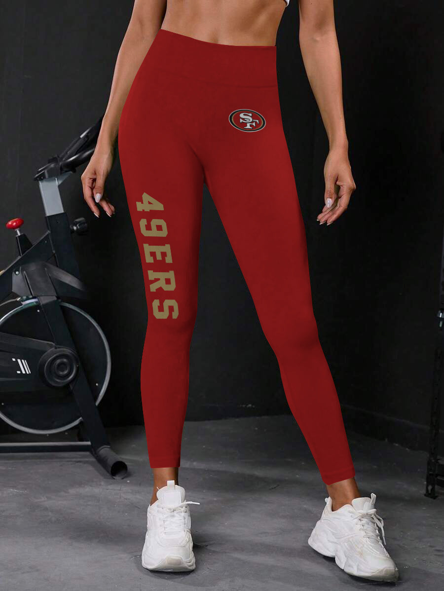 San Francisco 49ers  High Waist Push Up Printed Leggings
