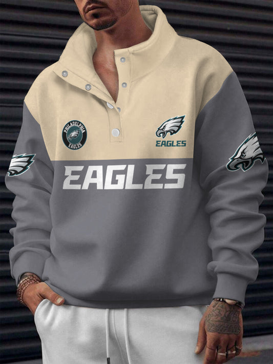 Philadelphia Eagles Casual Colorful Stand Collar Sweatshirt AZBTSCSW000602