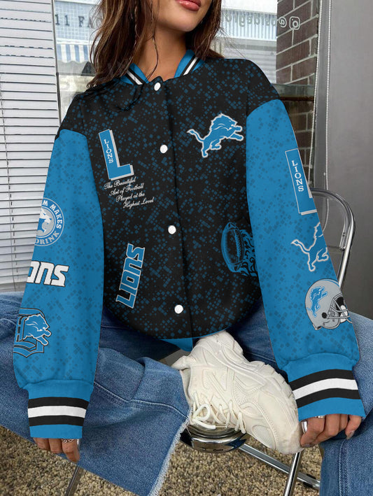 Detroit Lions National Football League Varsity Jacket AZBTVJK000406