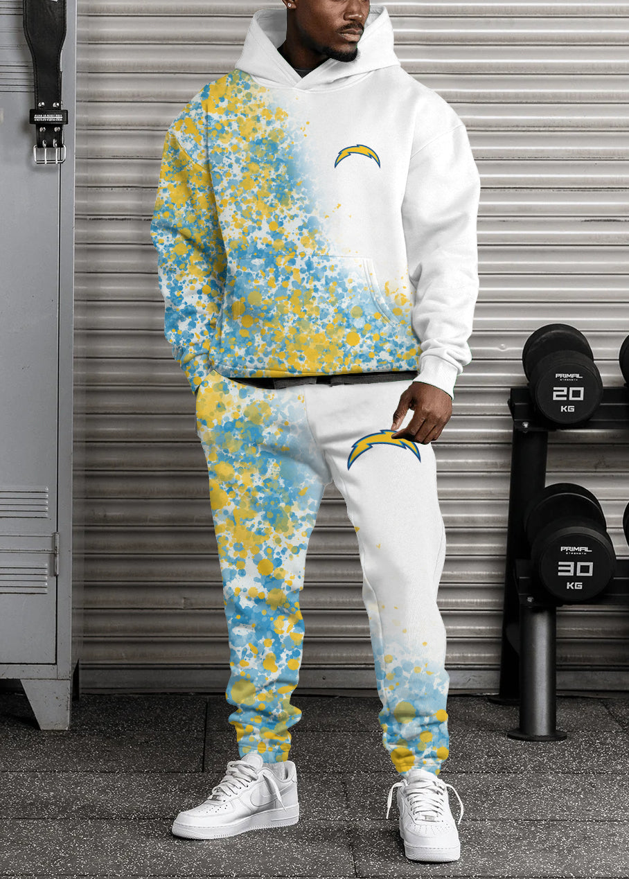 Los Angeles Chargers Combo Pullover Hoodie And Sweatpants AZBTPHSP000381
