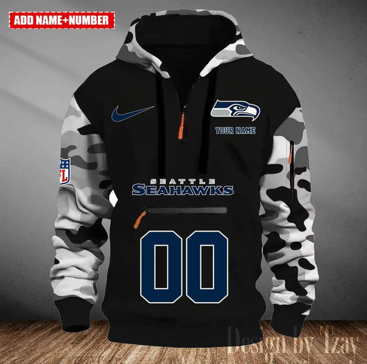 Seattle Seahawks Camouflage Hooded Sweatshirt HA29