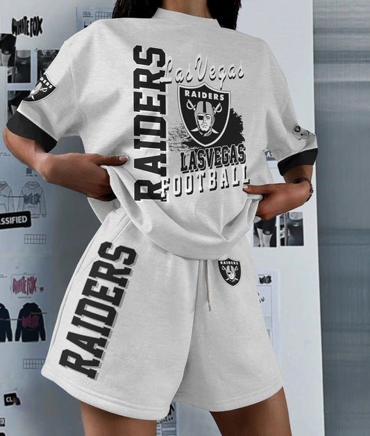 Las Vegas Raiders Limited Edition Top And Shorts Two-Piece Suits (2)