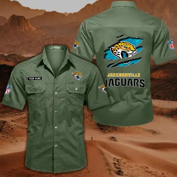 Jacksonville Jaguars Men’s Short Sleeve Cargo Shirts New 2025 AZBT2DCGS000015