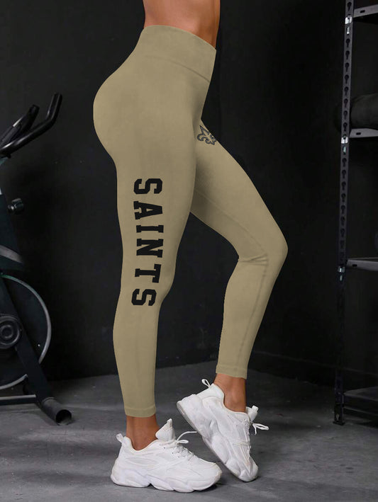 New Orleans Saints High Waist Push Up Printed Leggings (2)
