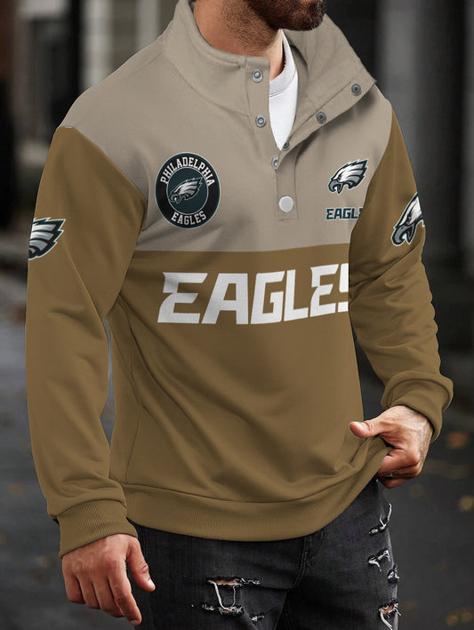 Philadelphia Eagles Casual Colorful Stand Collar Sweatshirt AZBTSCSW000397