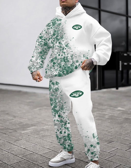New York Jets Combo Pullover Hoodie And Sweatpants AZBTPHSP000306