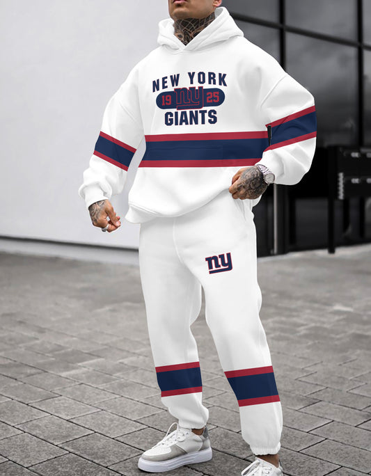 New York Giants Combo Pullover Hoodie And Sweatpants AZBTPHSP000111