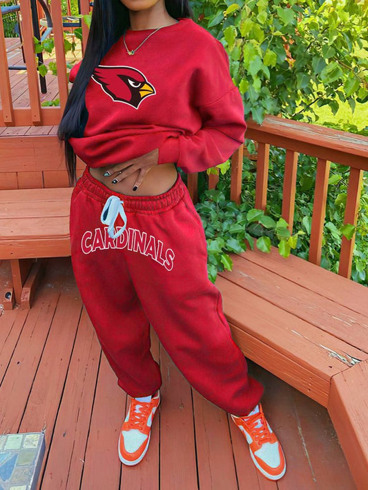 Arizona Cardinals Drop Shoulder Sweatshirt and Sweatpants AZBTDSS000016