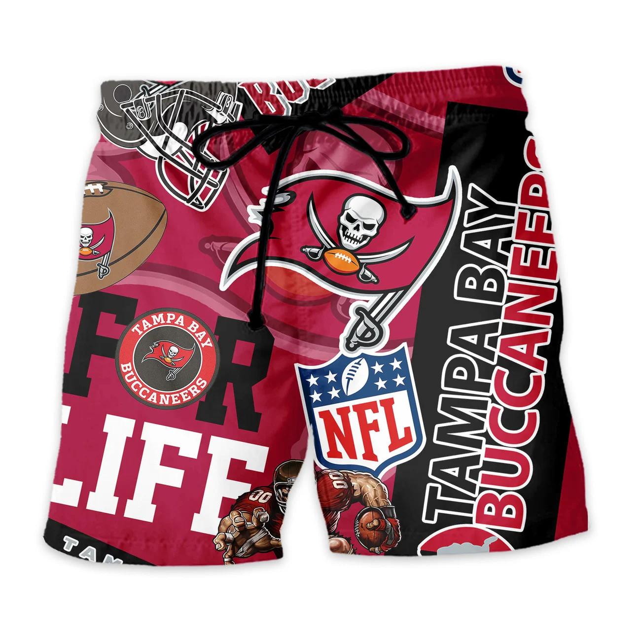 Tampa Bay Buccaneers Custom Limited Edition For Life Hawaiian Shirt and Shorts AZHAHWSS000263