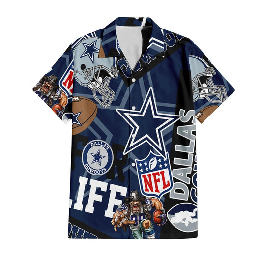 Dallas Cowboys Custom Limited Edition For Life Hawaiian Shirt and Shorts AZHAHWSS000260