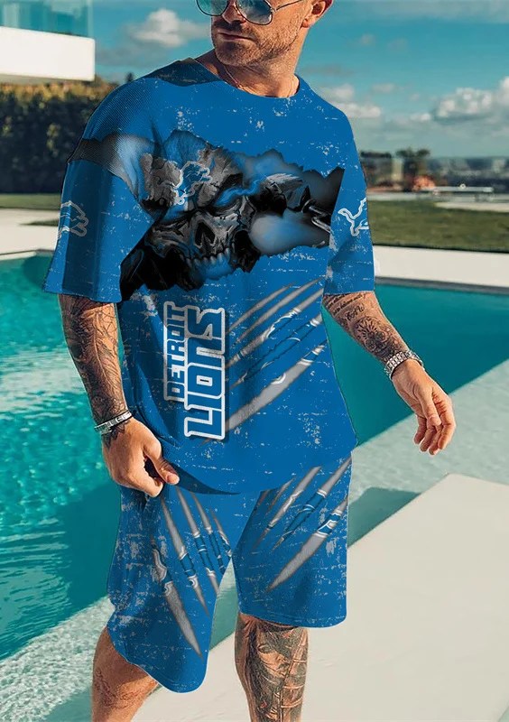 Detroit Lions T-shirt and Shorts AZTS400