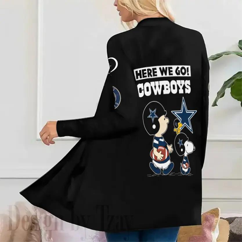 Dallas Cowboys Women Patch Pocket Cardigan BT052