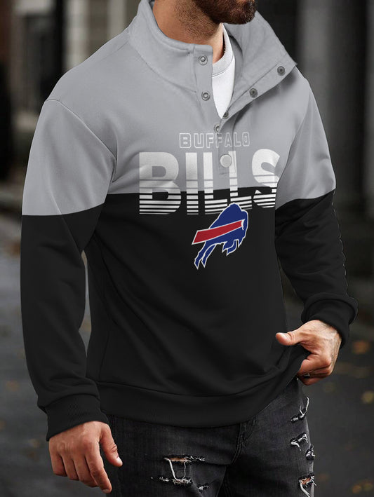 Buffalo Bills Casual Colorful Stand Collar Sweatshirt AZBTSCSW000221