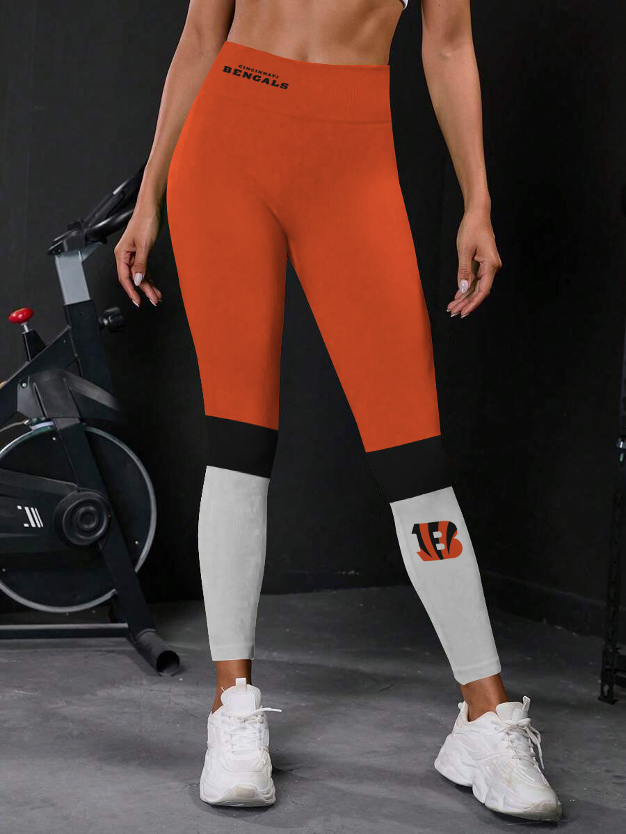 Cincinnati Bengals High Waist Push Up Printed Leggings