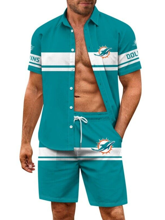 Miami Dolphins Combo Hawaiian Shirt and Shorts AZBTHWSS000138