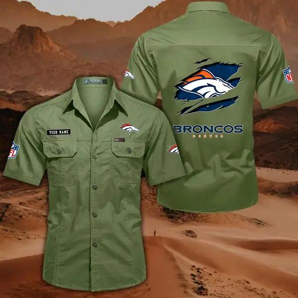 Denver Broncos Men’s Short Sleeve Cargo Shirts New 2025 AZBT2DCGS000010
