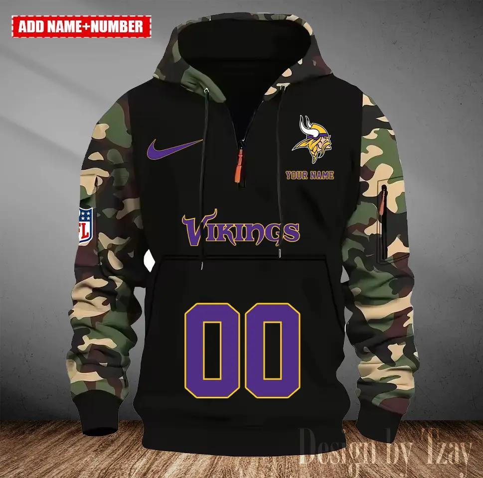 Minnesota Vikings Camouflage Hooded Sweatshirt HA21