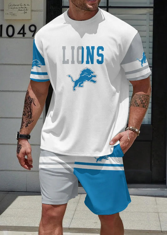 Detroit Lions T-shirt and Shorts AZBTTSAS000054