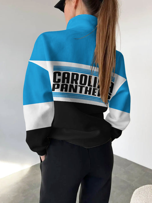 Carolina Panthers Casual Colorful Stand Collar Sweatshirt AZBTSCSW000310