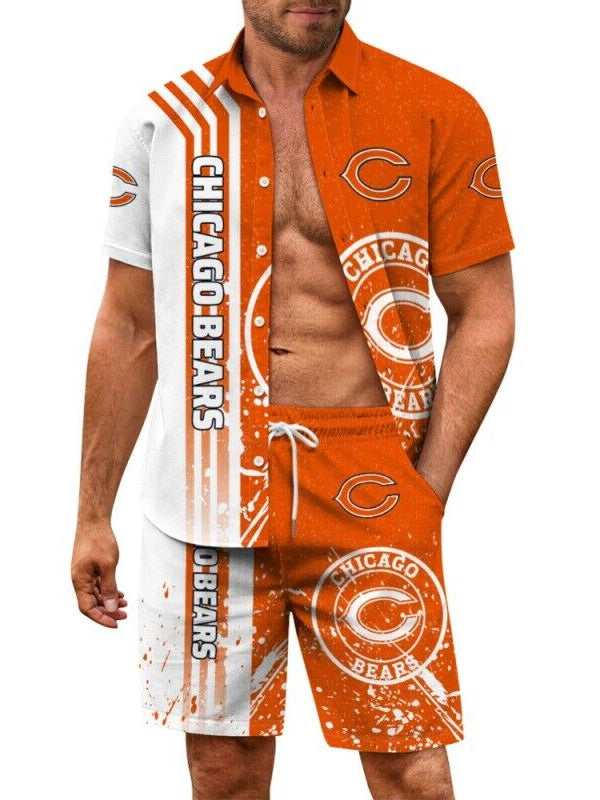 Chicago Bears Combo Hawaiian Shirt and Shorts AZBTHWSS000165