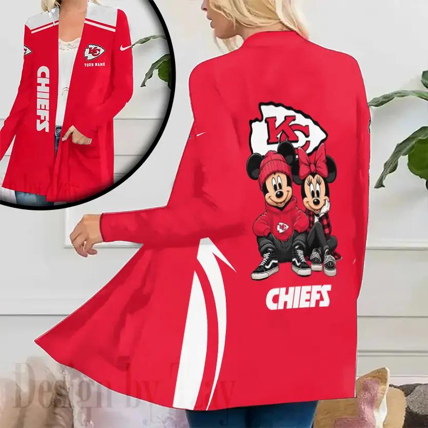 Kansas City Chiefs Women Patch Pocket Cardigan BT098
