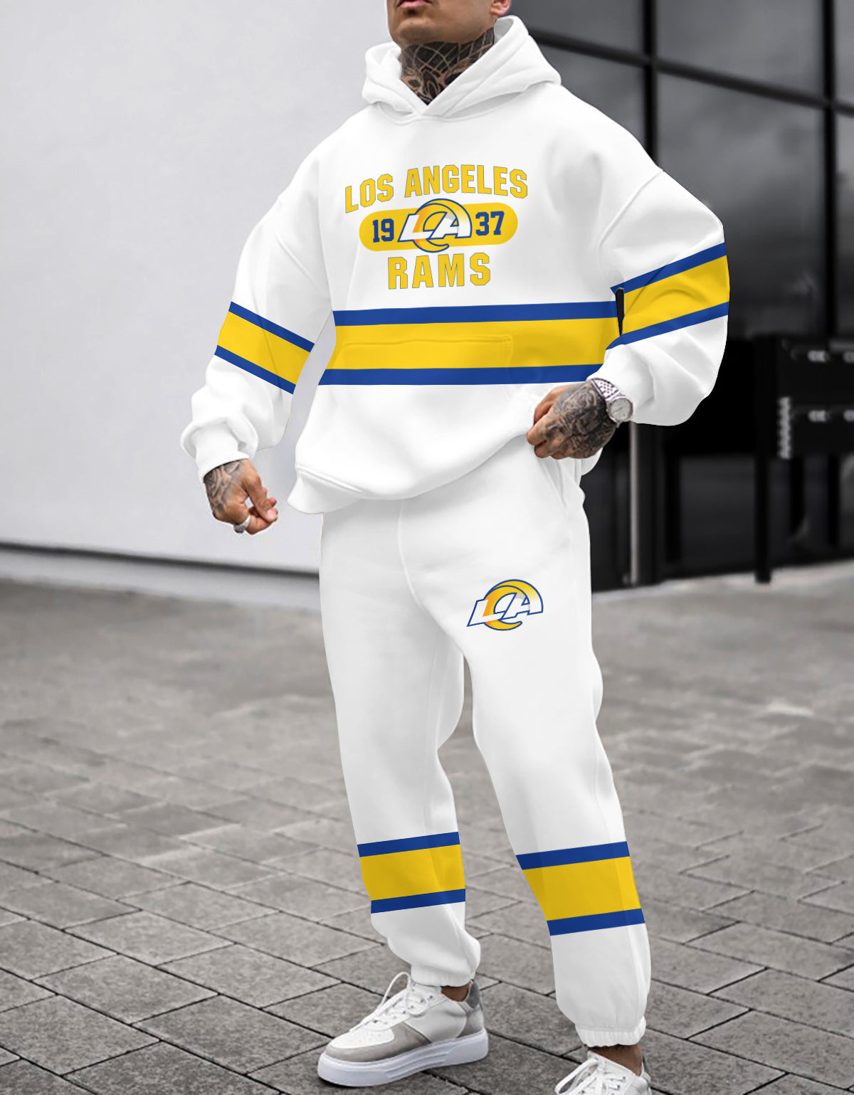 Los Angeles Rams Combo Pullover Hoodie And Sweatpants AZBTPHSP000268