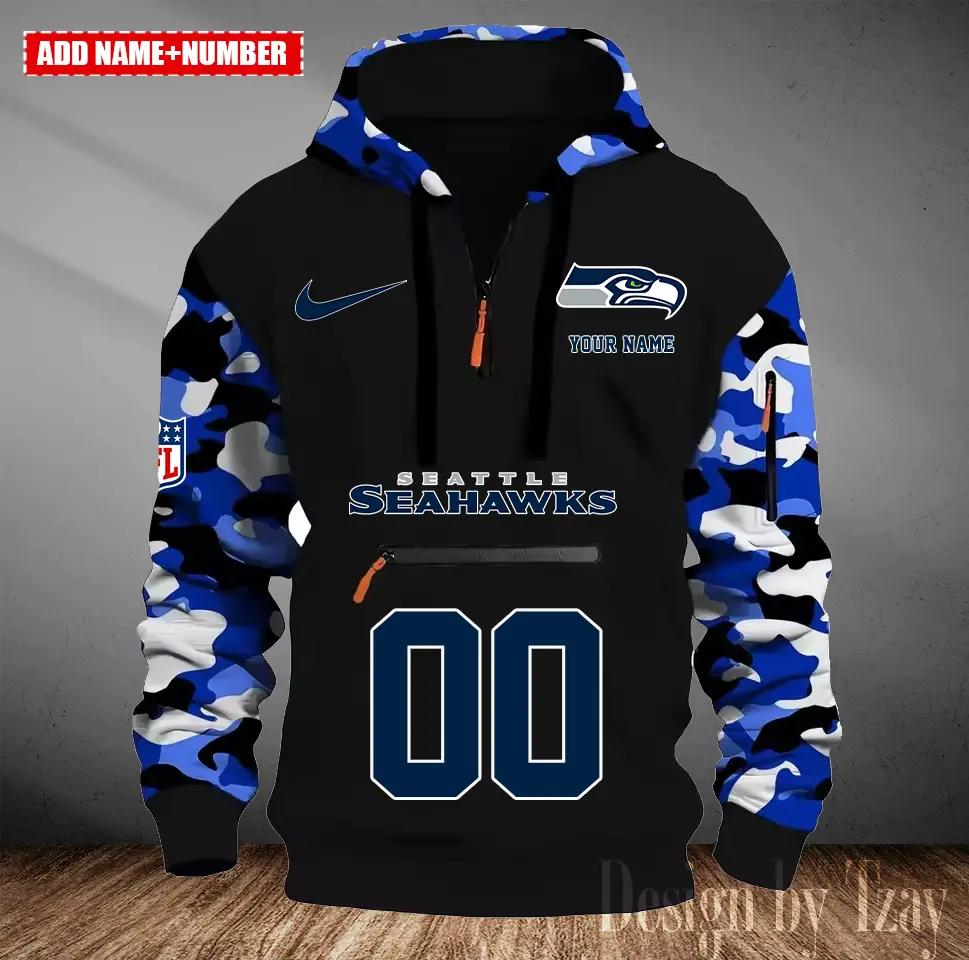 Seattle Seahawks Camouflage Hooded Sweatshirt HA29
