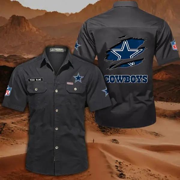 Dallas Cowboys Men’s Short Sleeve Cargo Shirts New 2025 AZBT2DCGS000009