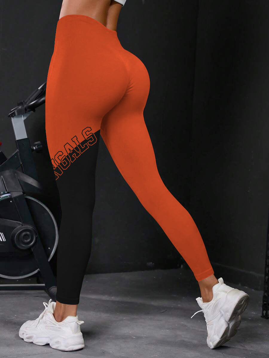 Cincinnati Bengals High Waist Push Up Printed Leggings (2)