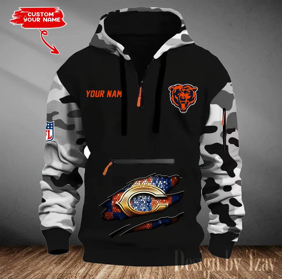 Chicago Bears Camouflage Hooded Sweatshirt HA69
