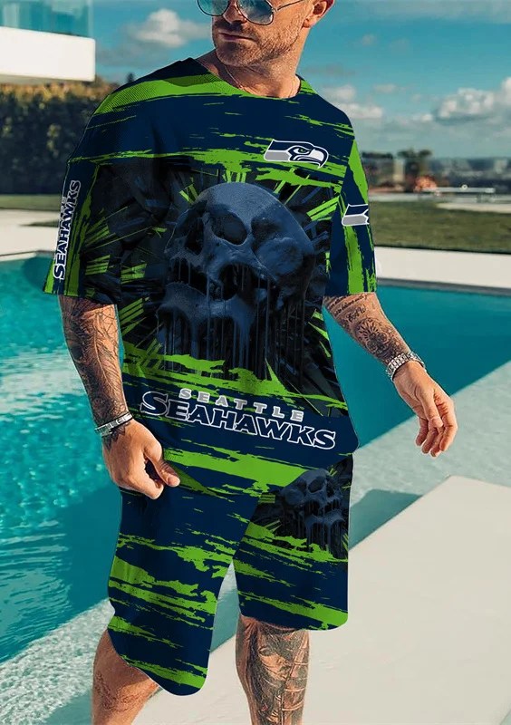 Seattle Seahawks T-shirt and Shorts AZTS599