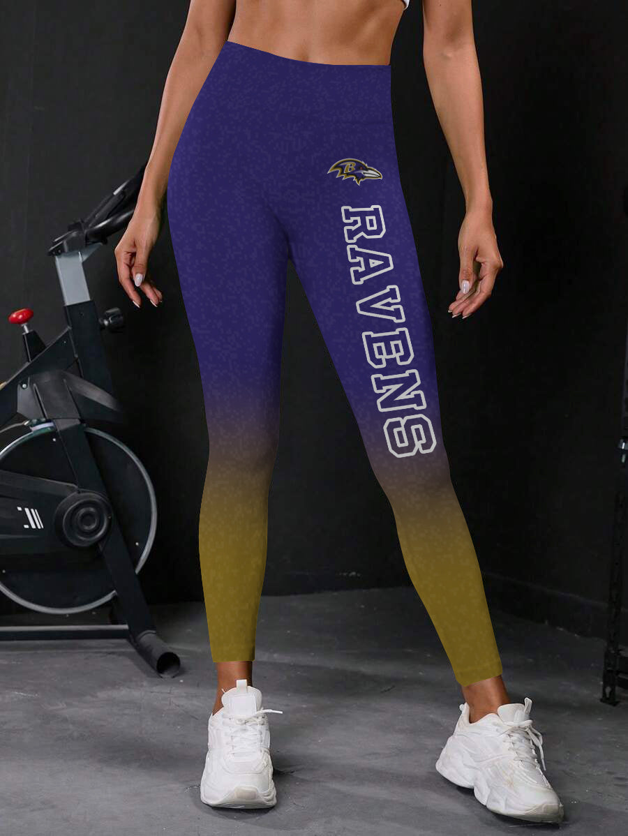 Baltimore Ravens High Waist Push Up Printed Leggings (1)