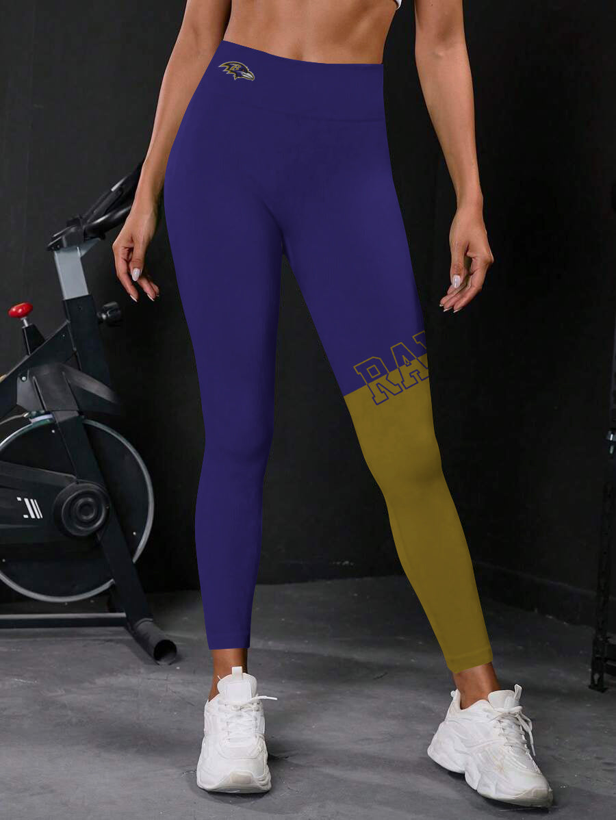 Baltimore Ravens High Waist Push Up Printed Leggings (2)