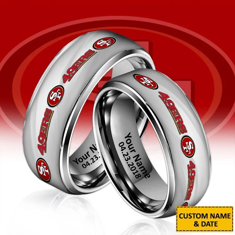 San Francisco 49ers Special Stainless Ring Custom Name AZBTSR000049